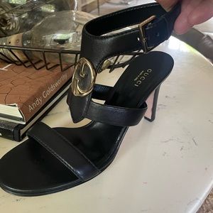 Black Gucci sandals
